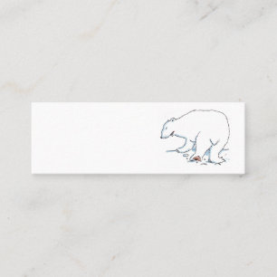 Eisbär Mini-Geschäftskarte Mini Visitenkarte