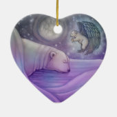 Eisbär mit Angel Holiday Ornament (Hinten)