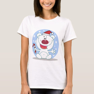Eisbär mit Candy Cane Holiday Tshirts