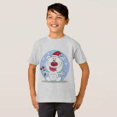 Eisbär mit Candy Cane Holiday Tshirts (Vorne ganz)