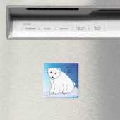 Eisbär mit Nachricht Magnet (In Situ (Geschirrspüler))