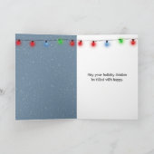 Eisbär mit Pinguin Feiertagskarte (Innenseite)