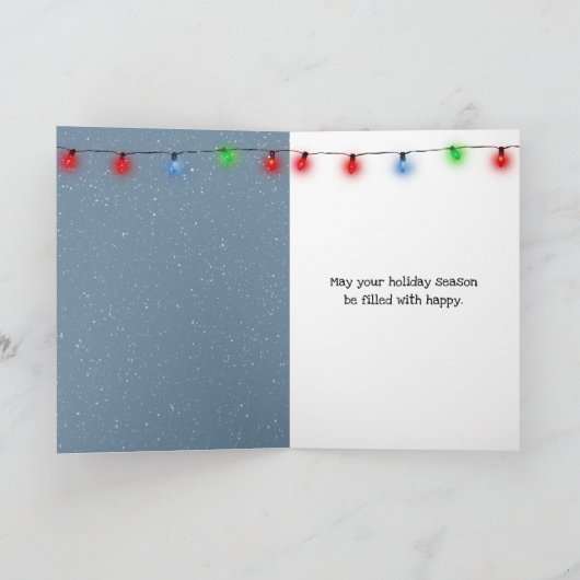 Eisbär mit Pinguin Feiertagskarte (Innenseite)