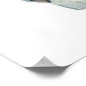 Eisbär mit Schal und Jacke Poster (Ecke)