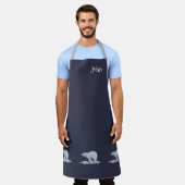 Eisbär mit Schneeflocken Schürze (Getragen)