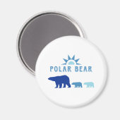 Eisbär mit Sonne Magnet (Vorderseite/Rückseite)