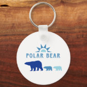 Eisbär mit Sonne Schlüsselanhänger (Vorderseite)