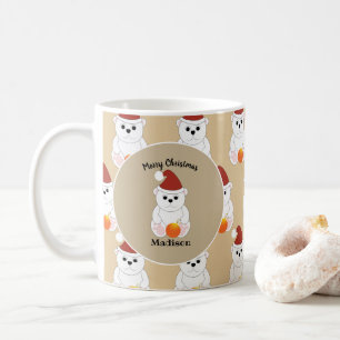 Eisbär mit Weihnachtsschmuck Persönlich Kaffeetasse
