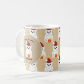 Eisbär mit Weihnachtsschmuck Persönlich Kaffeetasse (Vorderseite Links)