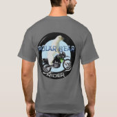 Eisbär-Motorrad-Reiter T-Shirt (Rückseite)