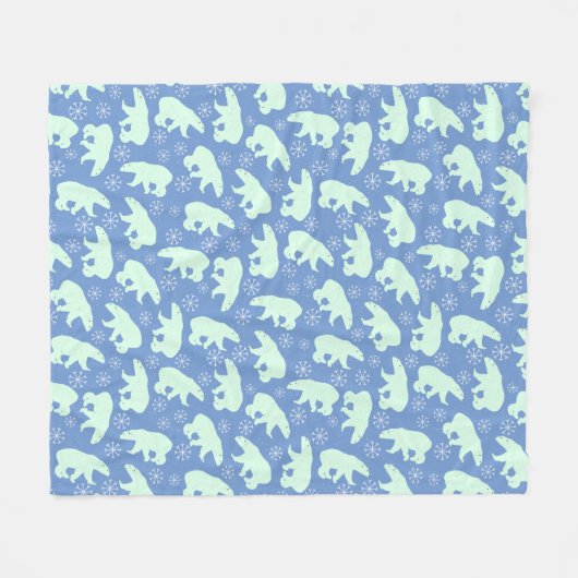 Eisbär-Muster Fleecedecke (Vorderseite (Horizontal))