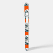 Eisbär-Musterdesign auf Orange Case-Mate iPhone Hülle (Rückseite / Links)