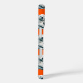 Eisbär-Musterdesign auf Orange Case-Mate iPhone Hülle (Rückseite / Rechts)