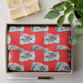 Eisbär-Musterdesign auf Rot Seidenpapier (Geschenk)