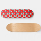 Eisbär-Musterdesign auf Rot Skateboard (Horizontal)