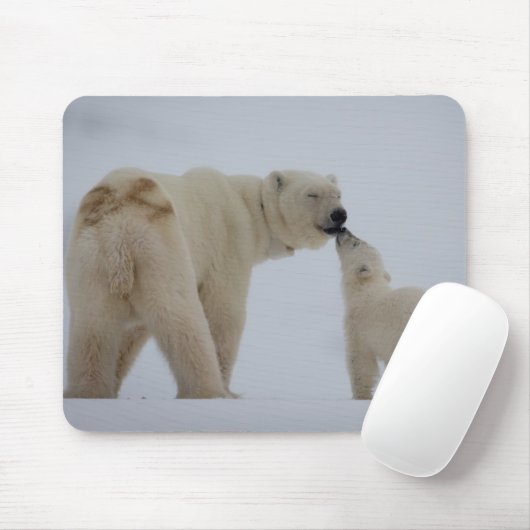 Eisbär-Mutter mit CUB Mousepad (Mit Mouse)