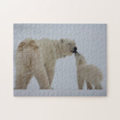Eisbär-Mutter mit CUB Puzzle (Horizontal)