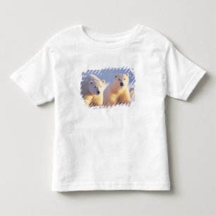 Eisbär-Mutter mit Jungtier auf Packeis Kleinkind T-shirt