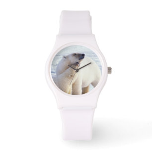 Eisbär-Mutter mit Jungtier, Packung Armbanduhr