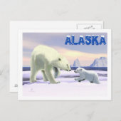 Eisbär - Mutter Nose Best Postkarte (Vorne/Hinten)