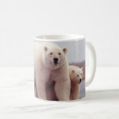 Eisbär-Mutter und CUB Kaffeetasse (VorderseiteRechts)