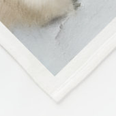Eisbär-Mutter-und-Jungtier-Decke Fleecedecke (Ecke)