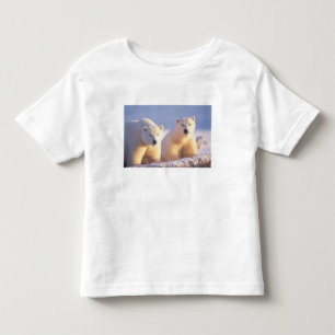 Eisbär-Muttertier mit Jungtier auf Packeis Kleinkind T-shirt