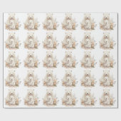 Eisbär, Neugeborener Urlaub Geschenkpapier (Flach)