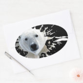 Eisbär Ovaler Aufkleber (Umschlag)