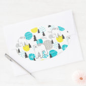 Eisbär Ovaler Aufkleber (Umschlag)