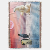 Eisbär-Pinguin Decke (Vorderseite Vertikal)