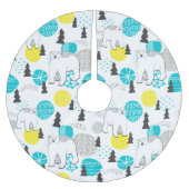 Eisbär Polyester Weihnachtsbaumdecke (Vorderseite)
