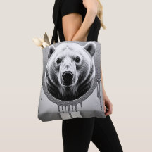 Eisbar-Porträt mit metallischem Tropfeneffekt 🐻‍❄