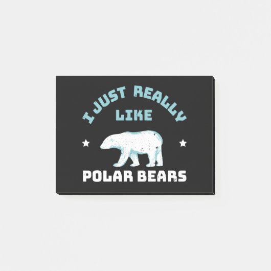 Eisbär Post-it Klebezettel (Vorderseite)