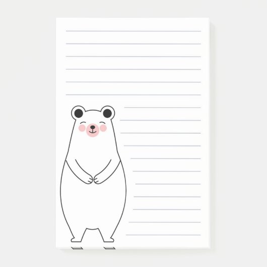 Eisbär Post-it Klebezettel (Vorderseite)