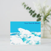 Eisbär Postkarte (Stehend Vorderseite)
