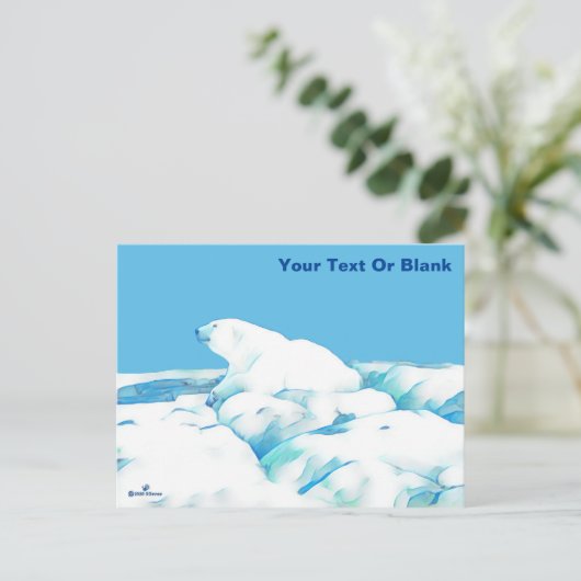 Eisbär Postkarte (Stehend Vorderseite)