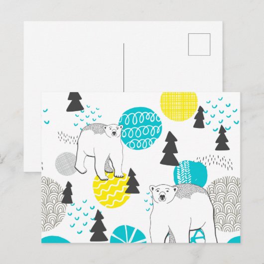 Eisbär Postkarte (Vorne/Hinten)