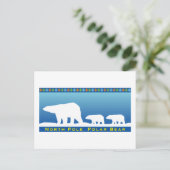 Eisbär Postkarte (Stehend Vorderseite)