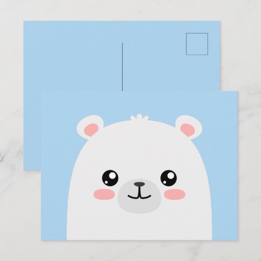 Eisbär Postkarte (Vorne/Hinten)