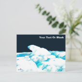 Eisbär Postkarte (Stehend Vorderseite)