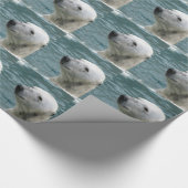 Eisbär-Profil Geschenkpapier (Ecke)