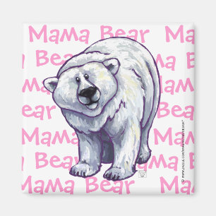 Eisbär-Quadrat-Magnet Mutter-Bear Magnet