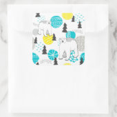 Eisbär Quadratischer Aufkleber (Tasche)