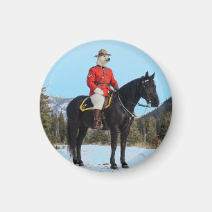 Eisbär RCMP Korporal auf einem Pferd Magnet