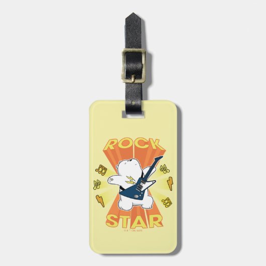 Eisbär - Rock Star Gepäckanhänger (Vorderseite vertikal)