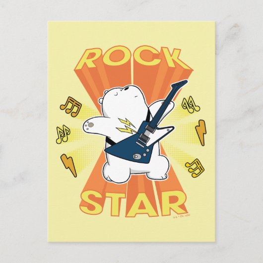 Eisbär - Rock Star Postkarte (Vorderseite)
