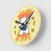 Eisbär - Rock Star Runde Wanduhr (Winkel)