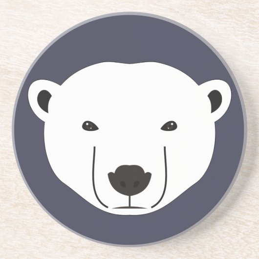 Eisbär Sandstein Untersetzer (Vorne)