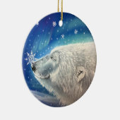 Eisbär Schneeflocken Ornament (Rechts)